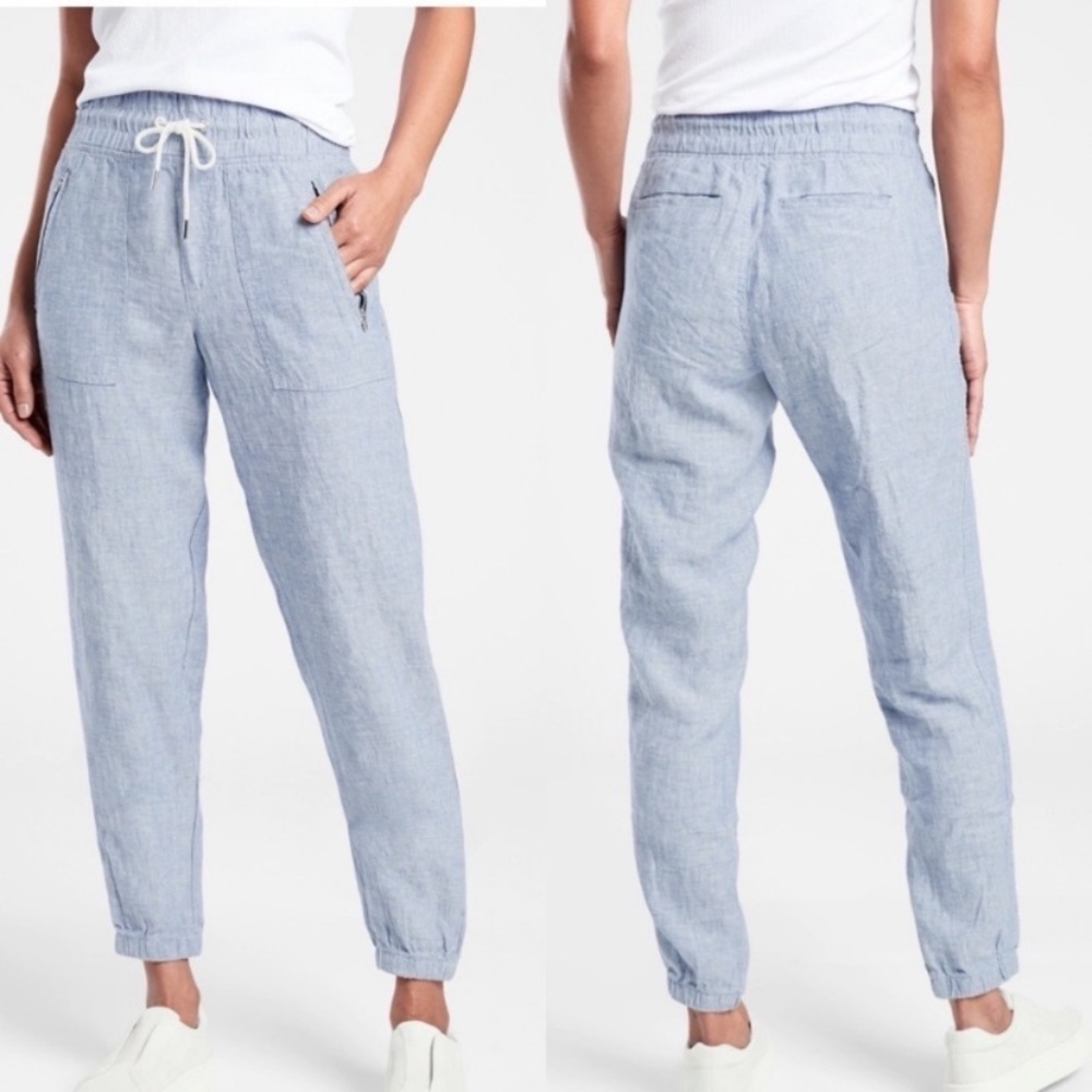 ATHLETA Cabo Linen Jogger Chambray
